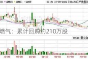 洪通燃气：累计回购约210万股