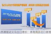 奥运热潮驱动义乌出口增长：体育用品出口激增70%