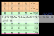 凯龙股份(002783.SZ)2023年度权益分派：每10股派1元