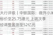 大行评级｜中银国际：微升小米目标价至25.75港元 上调次季经调整盈测至52亿元