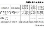 东方材料(603110.SH)：大股东朱君斐女士逾73%持股被司法冻结