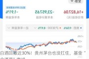 白酒回撤近30%！贵州茅台也没扛住，基金“含酒量”骤减