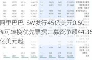 阿里巴巴-SW发行45亿美元0.50%可转换优先票据：募资净额44.36亿美元起