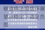 穆迪将法国信评展望从稳定下调至负面