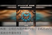 朗进科技：公司已与国内客户V签订《VE25 eVTOL环控系统合作意向书》