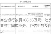 珠海农村商业银行被罚188.63万元：违反货币金银业务、国库业务、征信业务及反洗钱业务管理规定