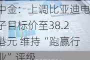 中金：上调比亚迪电子目标价至38.2港元 维持“跑赢行业”评级