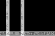 协鑫集成以集中竞价方式回购公司股份7,504,700股