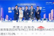 卓越教育集团(03***8.HK)上半年净利润约5440万元 同比增长170.0%