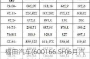 福田汽车(600166.SH)6月汽车产品合计销量50039辆