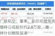 广联航空：董事、副总经理常亮增持公司股份约2.8万股，增持***期限届满