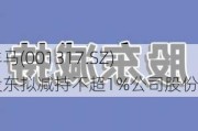 三羊马(001317.SZ)一股东拟减持不超1%公司股份