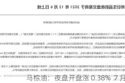 马棕油：夜盘开盘涨 0.38%  7 月 17 日