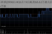 康圣环球(09960.HK)6月19日耗资68.63万港元回购43.65万股