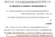 嘉美包装:关于大股东减持股份的预披露公告