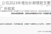 洽洽食品：公司2023年增加长期借款主要是公司新增“政信贷”所致致