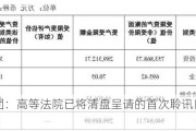 远洋集团：高等***已将清盘呈请的首次聆讯日期定为9月11日