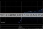 锦龙股份午后触及跌停 拟清仓中山证券67.78%股权