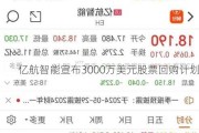 亿航智能宣布3000万美元股票回购***