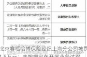 北京赛福哈博保险经纪上海分公司被罚1.5万元：未按规定在开展业务过程中出示规范的客户告知书