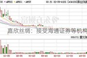 嘉欣丝绸：接受海通证券等机构调研