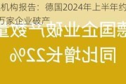 德机构报告：德国2024年上半年约1.1万家企业破产