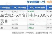 威胜信息：6月合计中标2886.68万元项目