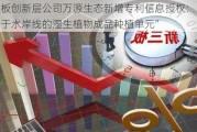 新三板创新层公司万源生态新增专利信息授权：“一种用于水岸线的湿生植物成品种植单元”