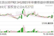 云煤能源(600792.SH)2023年年度权益分派实施：拟10派0.69元  股权登记日6月27日