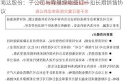 海达股份：子公司与隆基绿能签订卡扣长期销售协议