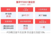 PCB概念股午后反弹 四会富仕涨超10%