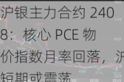 沪银主力合约 2408：核心 PCE 物价指数月率回落，沪银短期或震荡