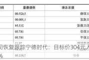 高盛公司恢复跟踪宁德时代：目标价304元人民币 即上涨50%