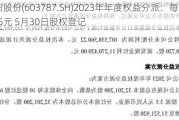 新日股份(603787.SH)2023年年度权益分派：每股派0.15元 5月30日股权登记