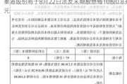 秦港股份将于8月22日派发末期股息每10股0.83元