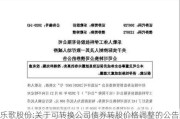 乐歌股份:关于可转换公司债券转股价格调整的公告