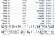 最受青睐ETF：11月12日中证A500ETF景顺获净申购13.16亿元，创业板50ETF华安获净申购11.95亿元（名单）