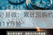 必易微：累计回购约113万股