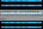 中远海能(01138)：2023年股票期权激励***首次授予的2230.96万份股票期权完成登记