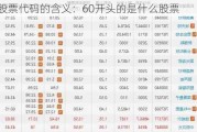 特定股票代码的含义：60开头的是什么股票