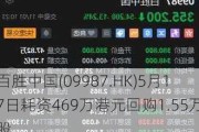 百胜中国(09987.HK)5月17日耗资469万港元回购1.55万股