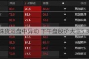 明珠货运盘中异动 下午盘股价大涨5.33%