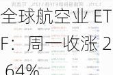 全球航空业 ETF：周一收涨 2.64%