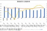 泉峰汽车(603982.SH)：预计2024年匈牙利生产基地部分产线将开始量产