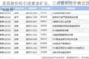 龙高股份拟引战紫金矿业，三名股东合计转让20%股份