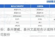 超捷股份：泰州誉威、泰州文超拟合计减持不超过1.48%公司股份