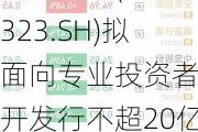 瀚蓝环境(600323.SH)拟面向专业投资者公开发行不超20亿元公司债