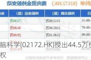 微创脑科学(02172.HK)授出44.5万份购股权