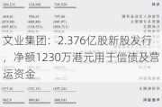 文业集团：2.376亿股新股发行，净额1230万港元用于偿债及营运资金