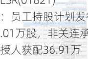 ESR(01821)：员工持股计划发行1.01万股，非关连承授人获配36.91万股